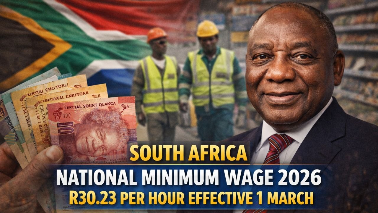 South Africa National Minimum Wage 2026: R30.23 Per Hour Effective 1 March